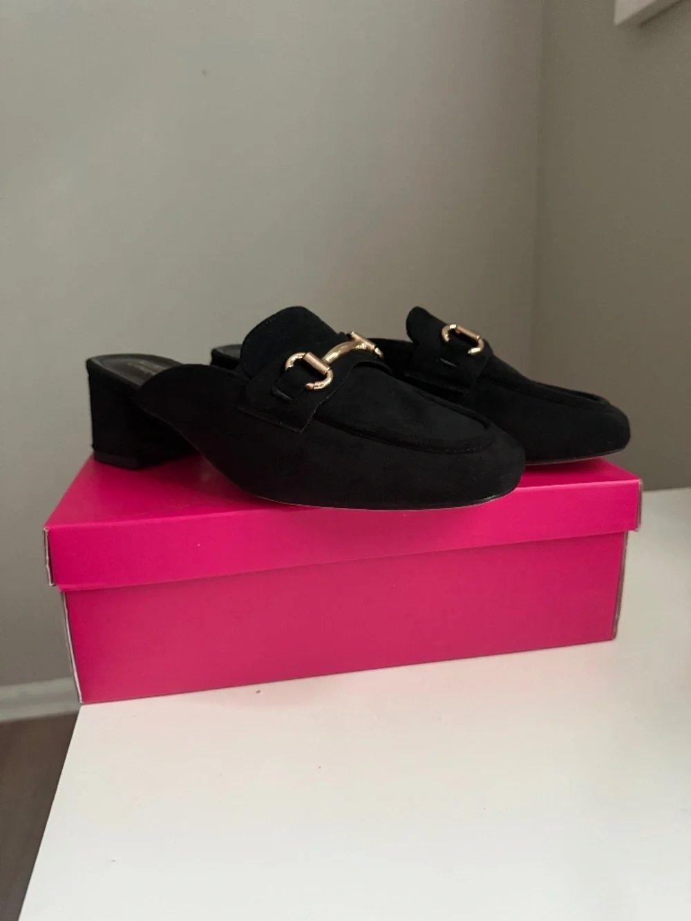Catherine Malandrino Ollen Black Suede Heeled Mules
